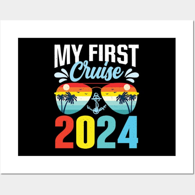 My First Cruise 2024 Vintage Crusing 2024 Wall Art by RiseInspired